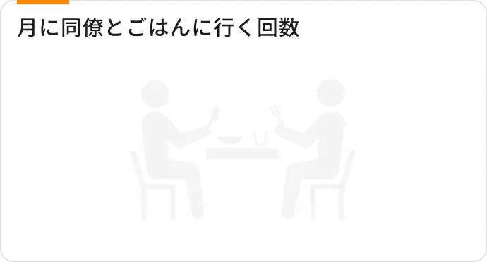 月に同僚とごはんに行く回数