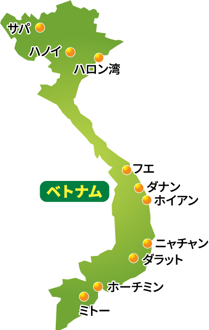 ベトナムの地図