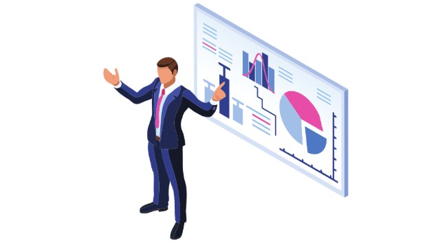 ビジネスマンが説明している