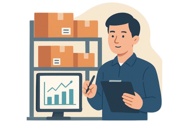 在庫を管理している人